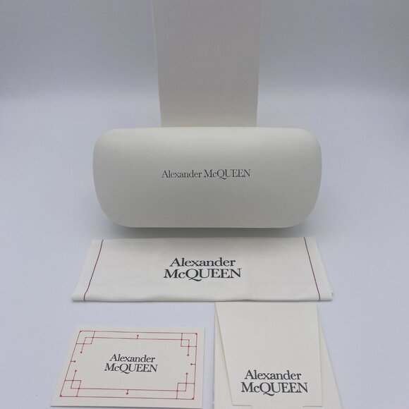 Alexander McQueen Accessories - Alexander McQueen Sunglasses Case Set, White Hard Clamshell,Boxed,Cleaning Cloth